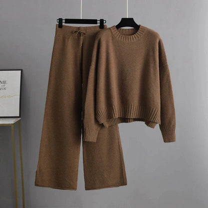 Fae - Winterliches Strick-Duo: Pullover & Weite-Hose-Set