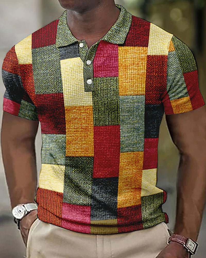Bemot - Kurzärmeliges Poloshirt mit Karodruck - Livezo