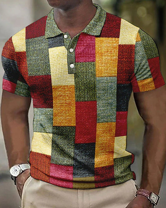Bemot - Kurzärmeliges Poloshirt mit Karodruck - Livezo