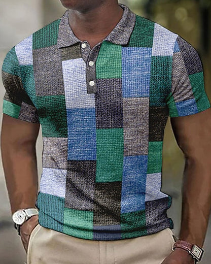 Bemot - Kurzärmeliges Poloshirt mit Karodruck - Livezo
